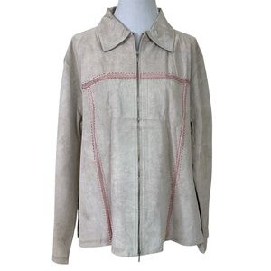 VINTAGE Virginia Slims Pink Suede Jacket Size XXL